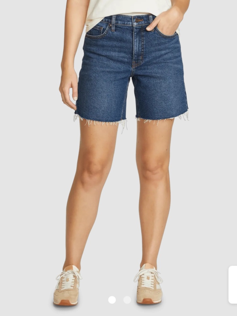 Eddie Bauer Authentic High-Rise Denim Shorts - Classic Fit indigo NEW NWT